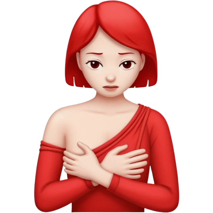 red throbbing shoulder with pain lines, no face emoji