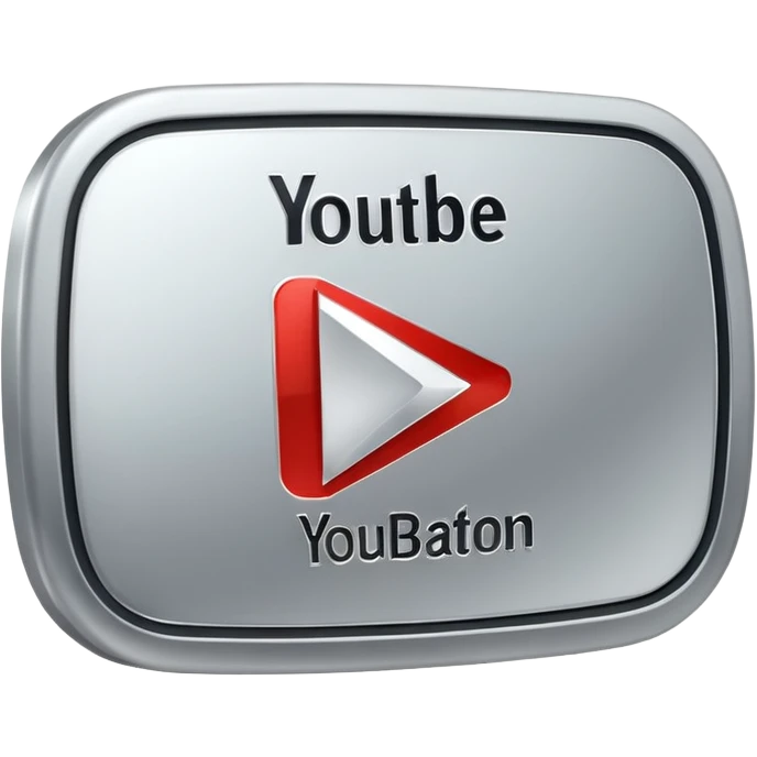 silver youtube play button emoji