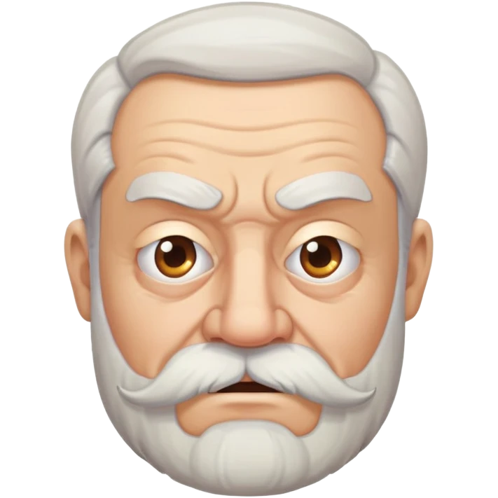 old angry man with beard and mustache emoji