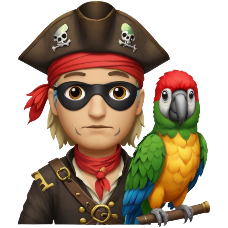 pirate and parrot emoji