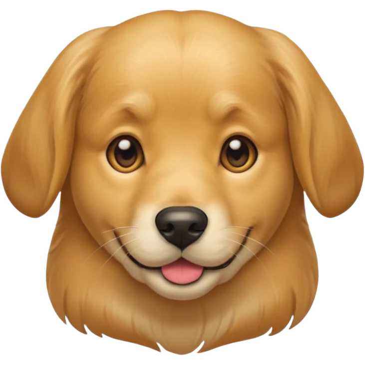 dog face emoji, Apple emoji style, clean, cute emoji