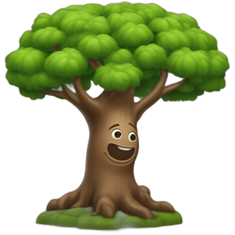 Bûcheron qui coupe un arbre emoji
