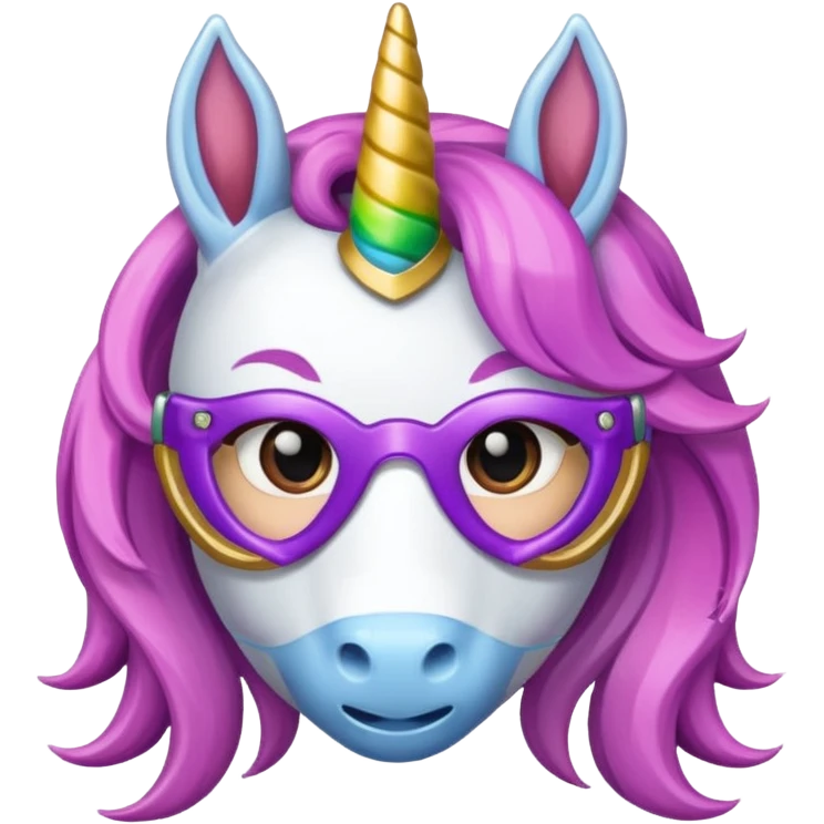 unicorn face mask scout girl emoji