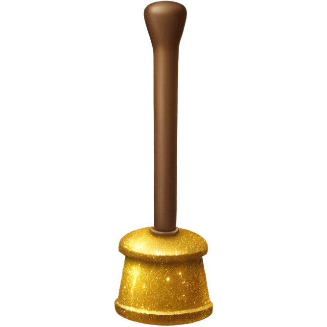 sparkly plunger emoji