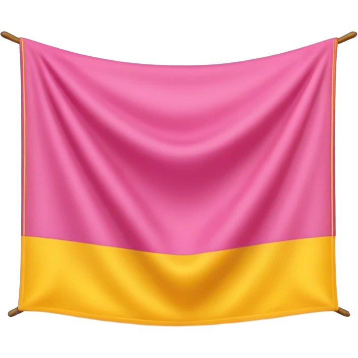 Pink, yellow, and white horizontal banner emoji