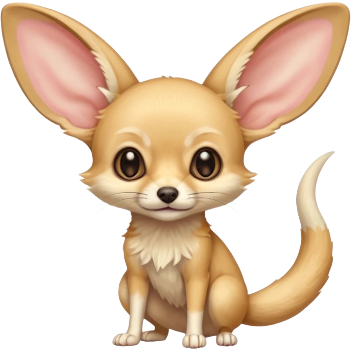 Fennec-Fox-Jerboa-Gerbil-chihuahua-hybrid, full body emoji