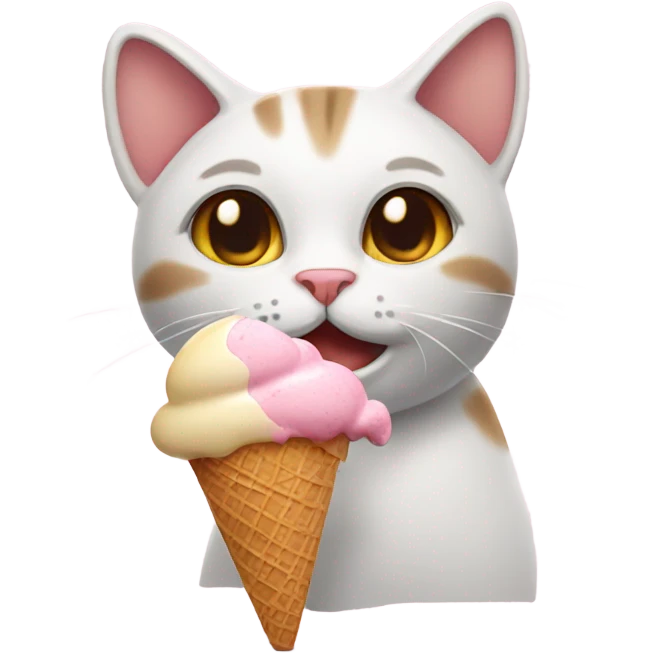 cat with ice cream  emoji