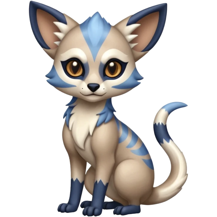 Edgy Cool Exotic Tropical Smooth Glossy Soft Genet-Absol-Primagen-fusion-creature  emoji