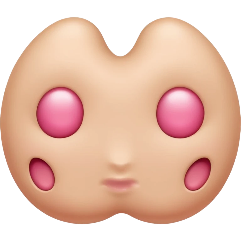 playful, non-explicit breast emoticon, suggestive but safe for work, simple cartoon emoji style emoji
