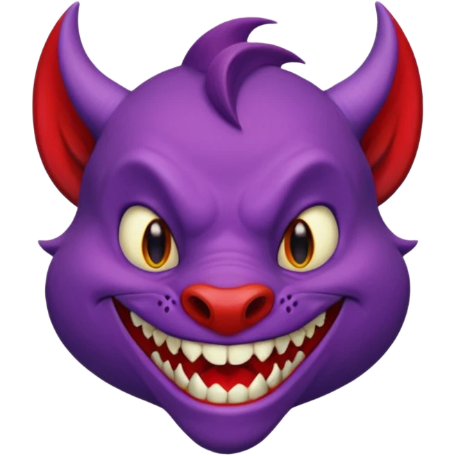 purple face devil with shirt emoji