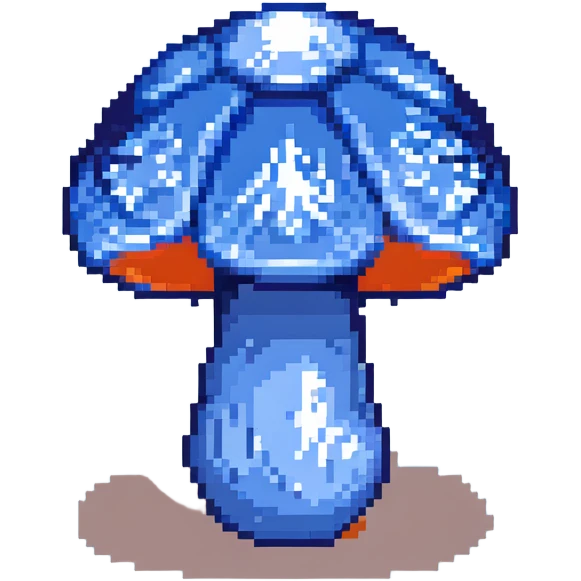 blue mushroom emoji