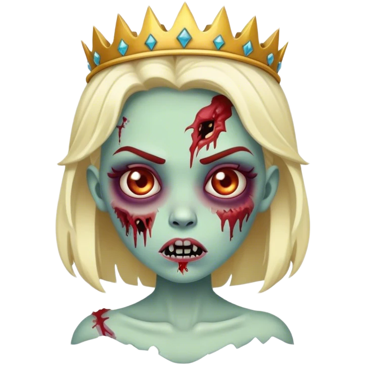 cute zombie looking like a slay queen emoji