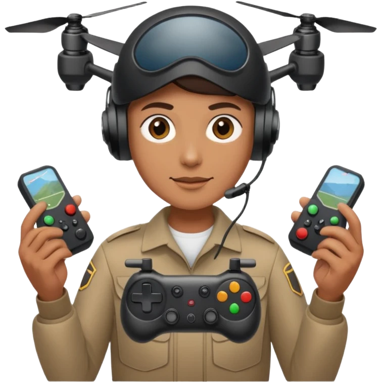 Adult with controller,Drone Pilots emoji