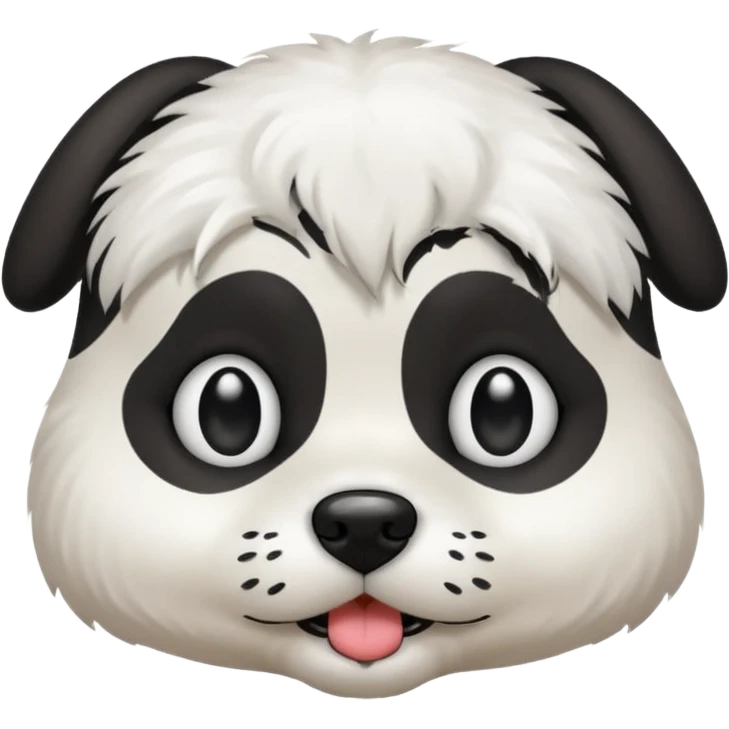 dog white with black face and short hair emoji