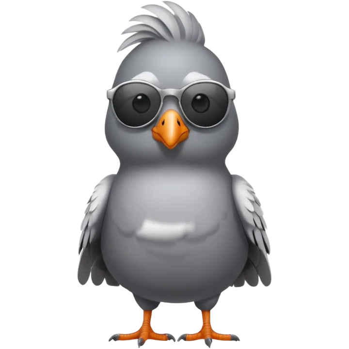 Pigeon with sunglasses emoji