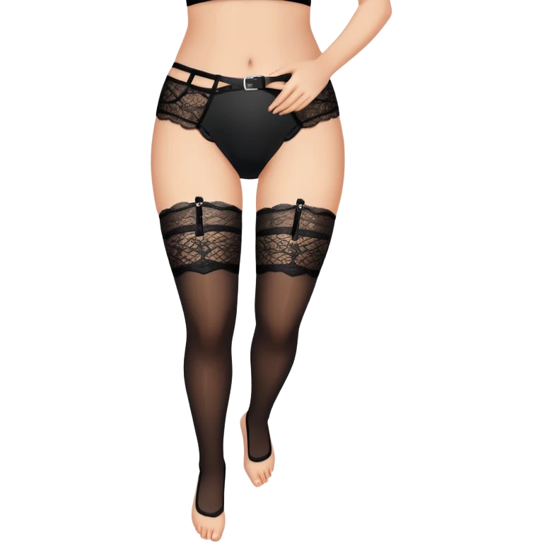 Garter Belts on a womans legs emoji