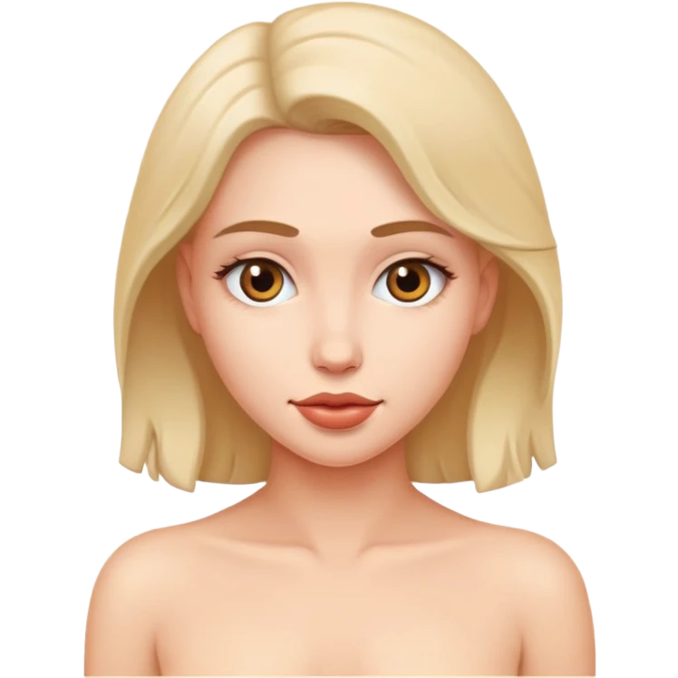 Голая девушка  emoji
