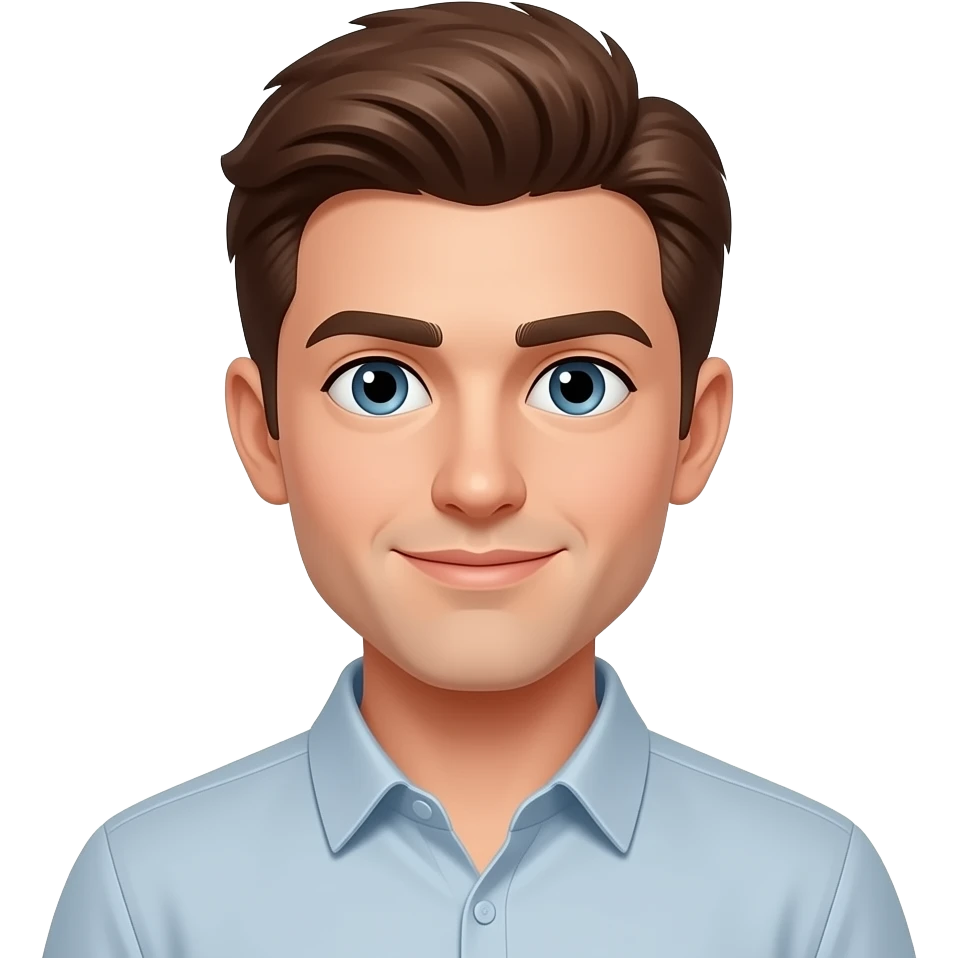 Tall, handsome, brow hair emoji