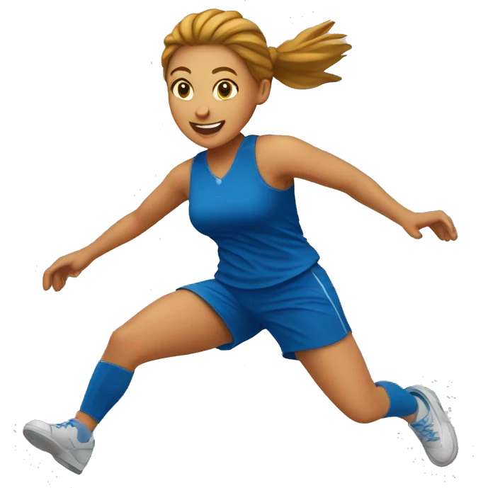 handball player jump female emoji