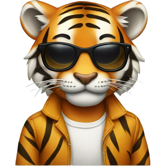 tiger with sunglasses emoji