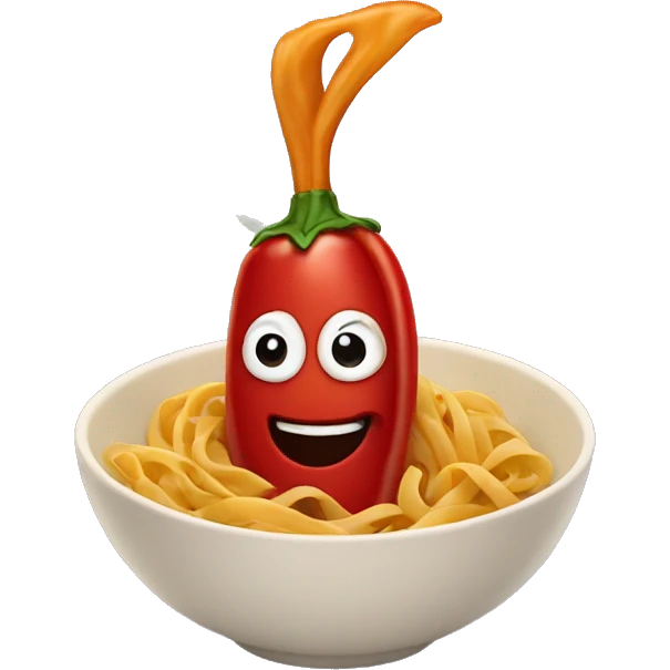Chili on pasta  emoji