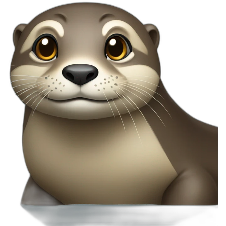 Loutre sur tortue emoji