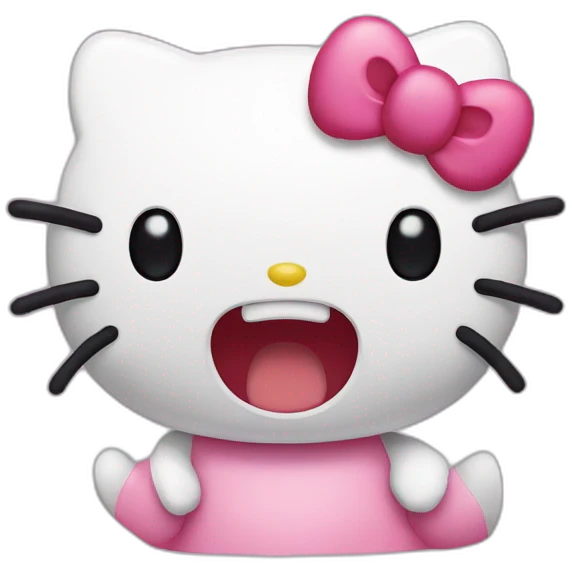 Shocked hello Kitty emoji