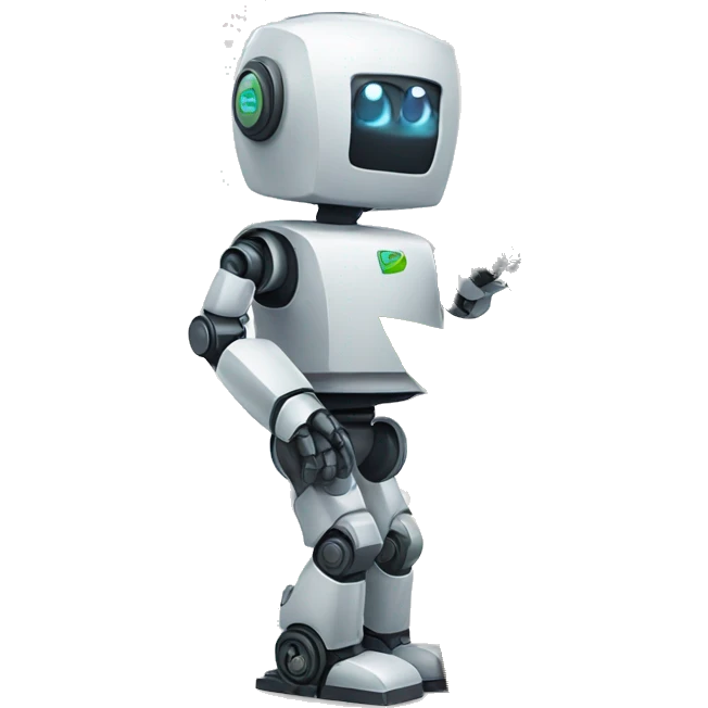 Robot holding plant  emoji