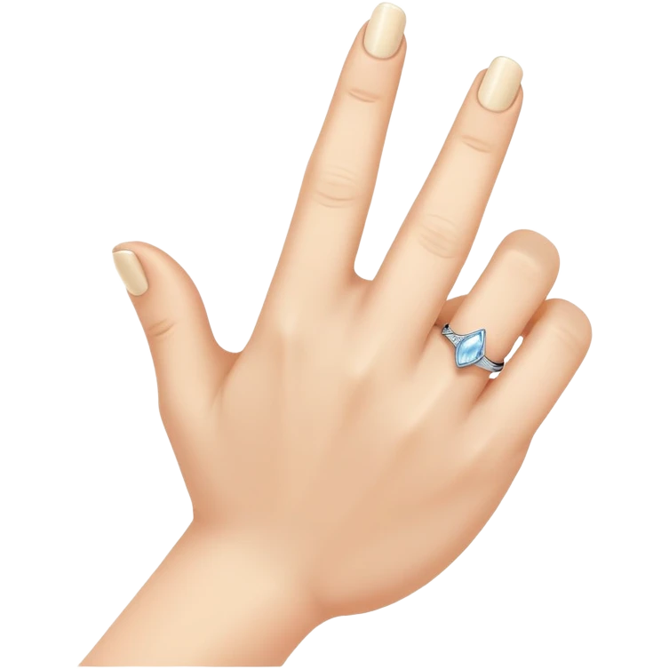 A hand with the ring finger down emoji