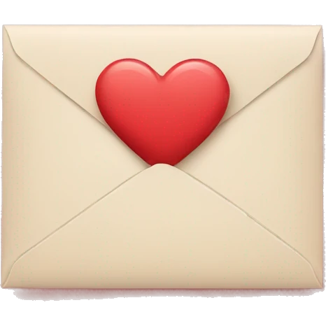 envelope with heart stamp emoji