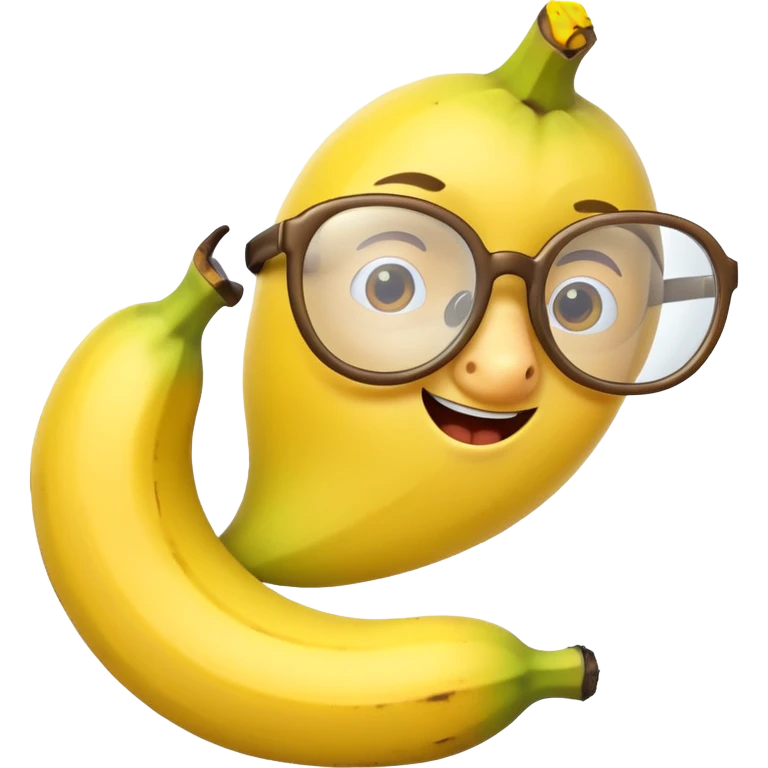 DO a banana with glasses emoji