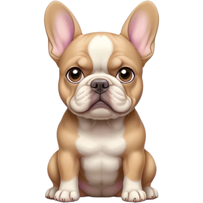 Lilac and tan French bulldog emoji