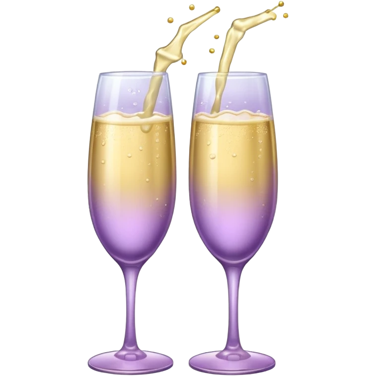 Champagne toast lilac style emoji