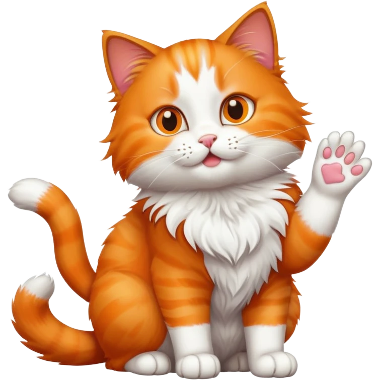 Cat raising finger emoji