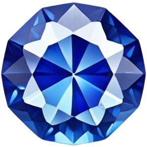 sapphire gemstone, blue precious gem, brilliant cut emoji