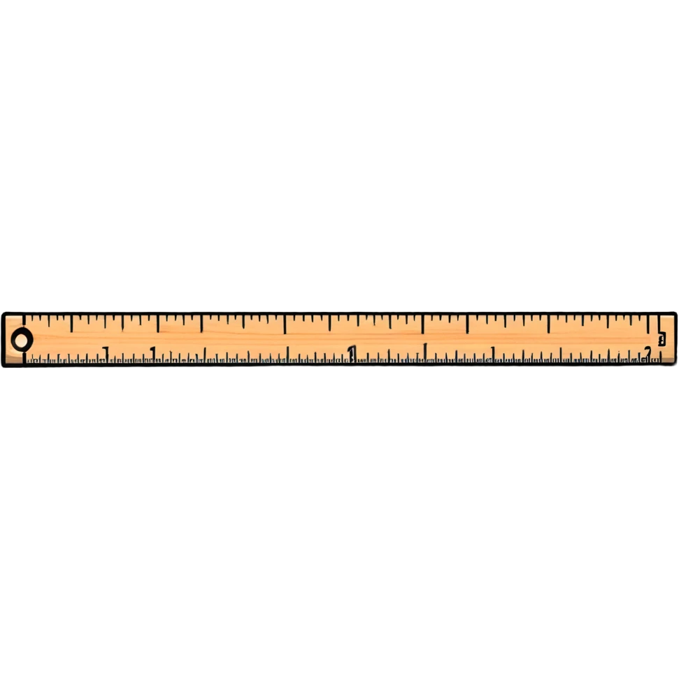 wooden ruler with inch markings emoji