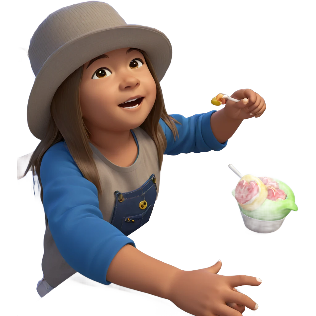 girl enjoying candy moment emoji