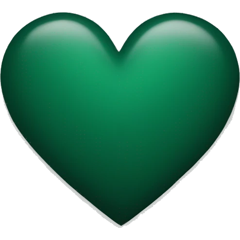 Dark green hearr  emoji