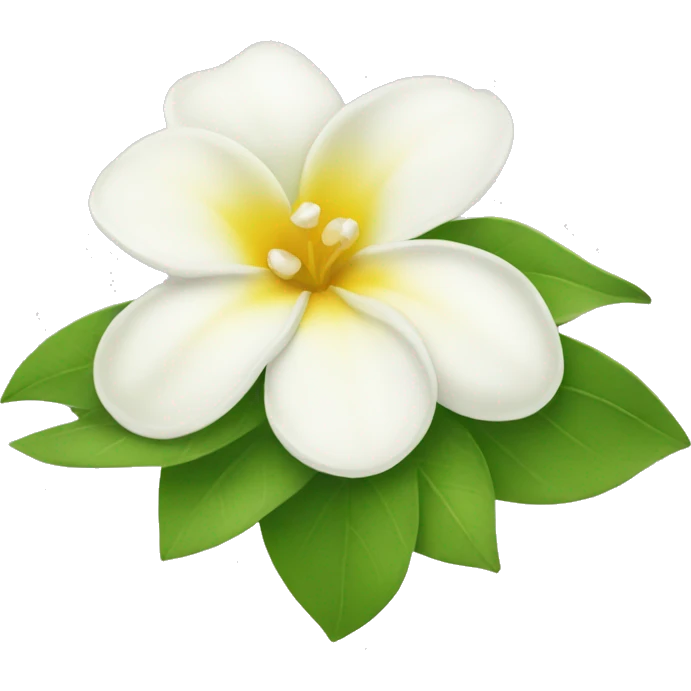 Apple Emoji Jasmine's flower with white petals and a yellow center emoji