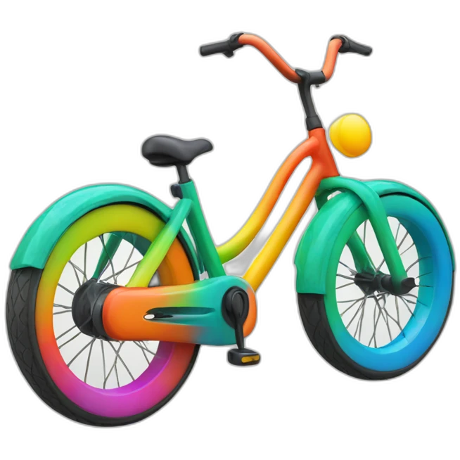 funky fun colorful bike emoji
