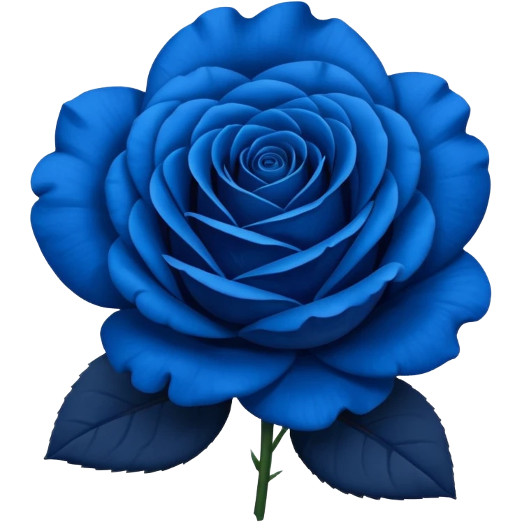 rose shape flower, no stem, now make it a vibrant and bold and darker shade of blue emoji