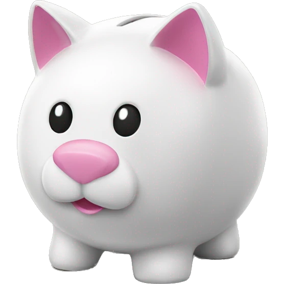 cat piggy bank side view emoji