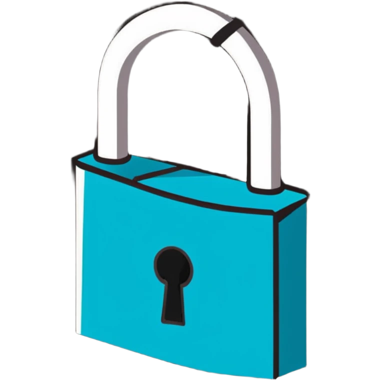 Lock made of paper, origami-style padlock emoji