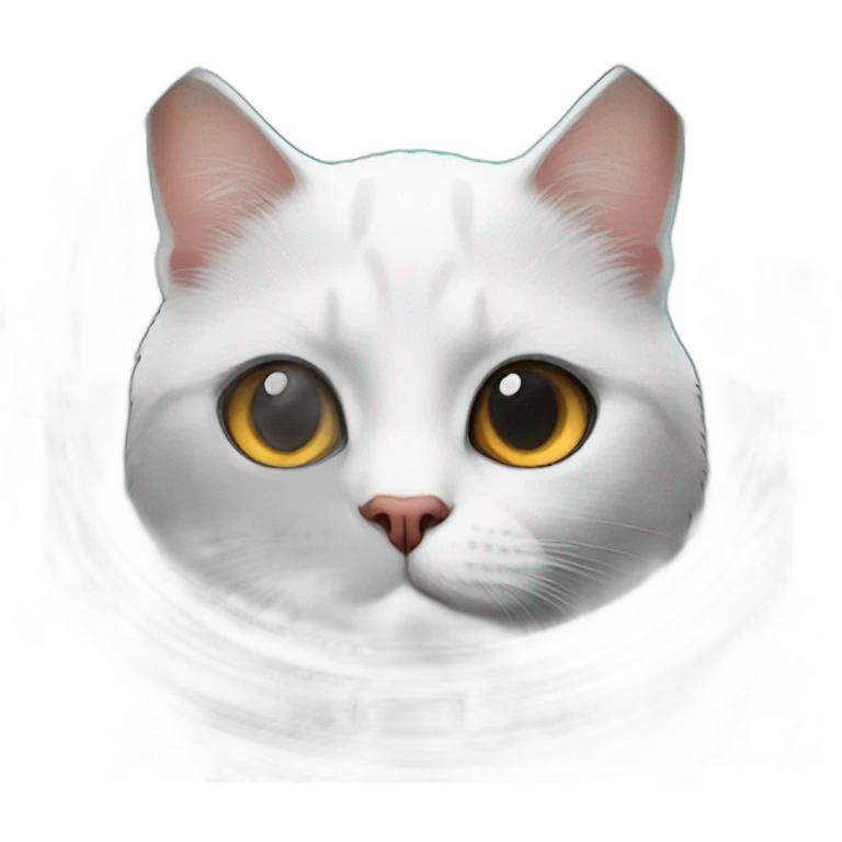 Astronaute cat with Space background emoji