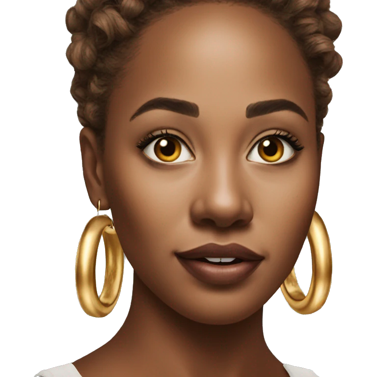 chunky gold hoop earrings emoji
