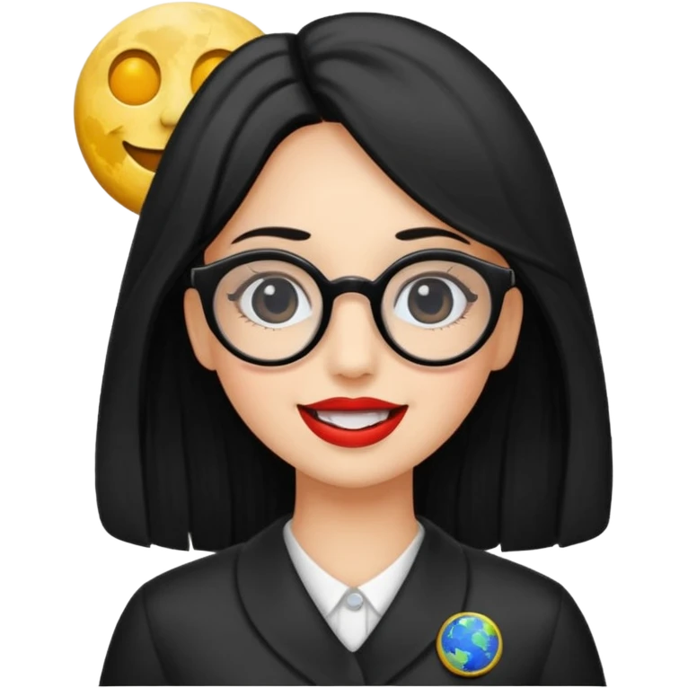 Genera emogis de 4 cuatro enfermeras de cabello negro largo, entre ellas que una tenga lentes y otra un lunar encima de los labios emoji