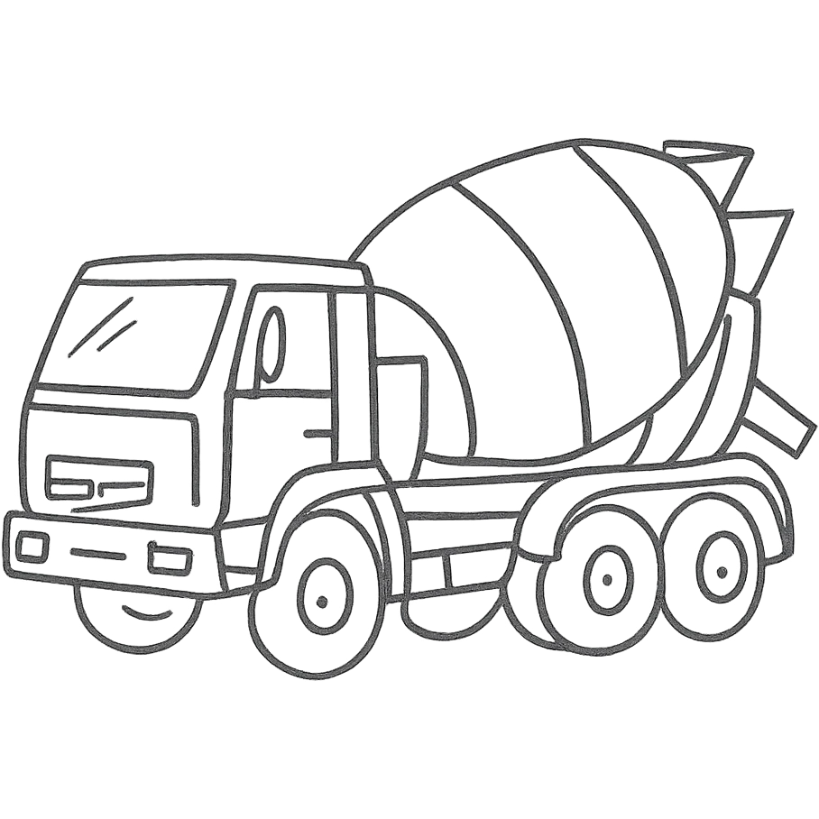 concrete mixer truck based on Kamaz emoji