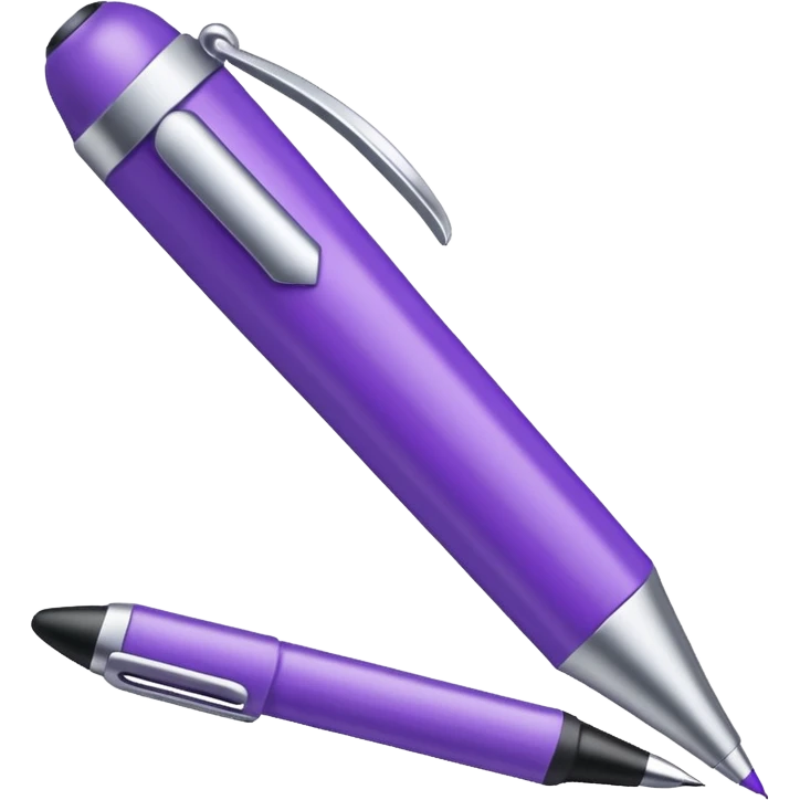 purple pen on paper  emoji