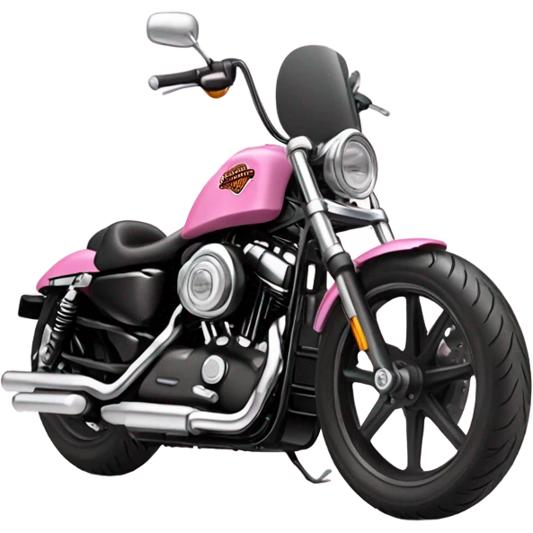 Pink Harley Davidson sportster  emoji
