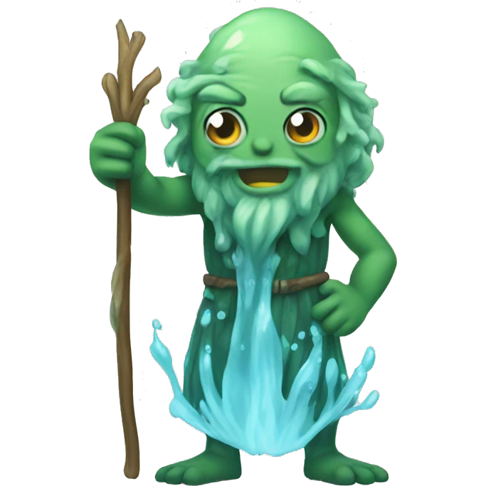 Waterlord full body cartoon  emoji